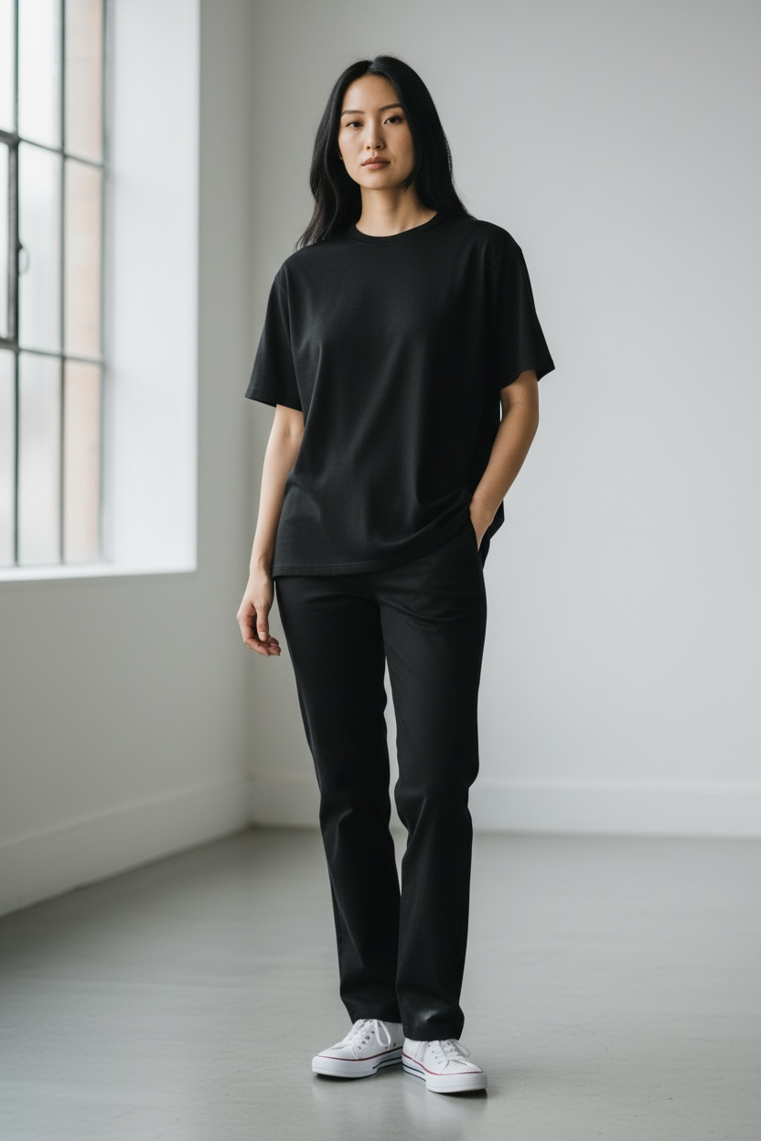 Interlock Unisex Boxy T-Shirt w/ Slit