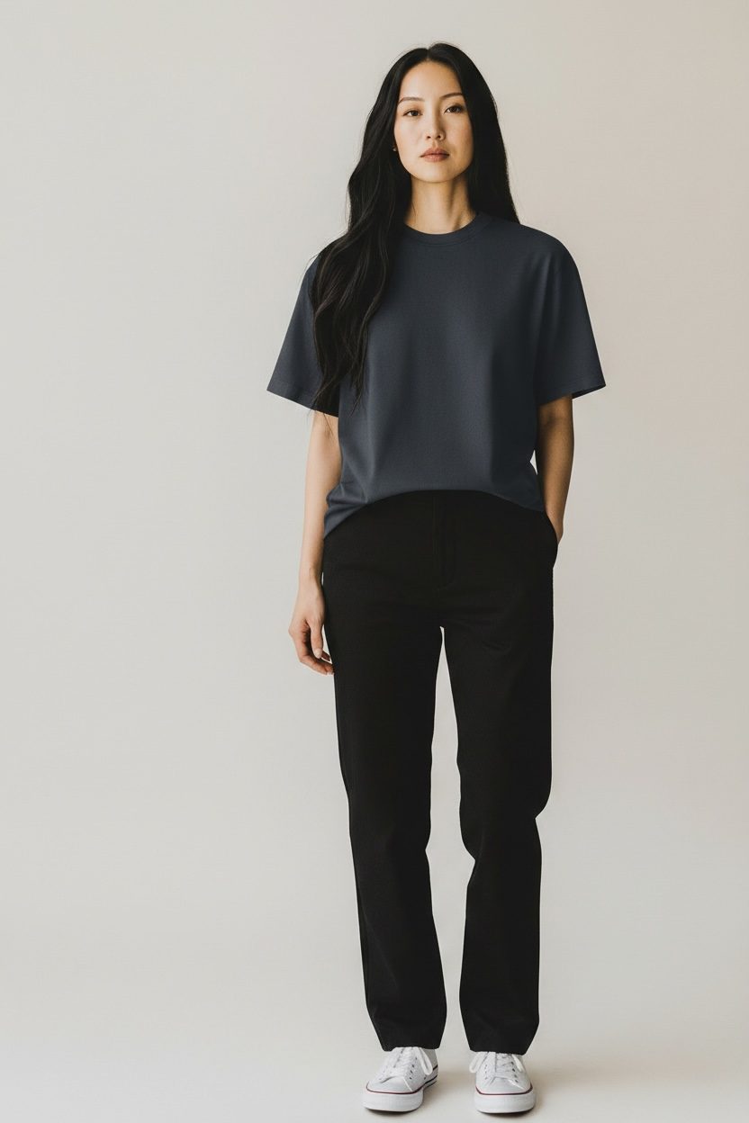 Interlock Unisex Boxy T-Shirt w/ Slit