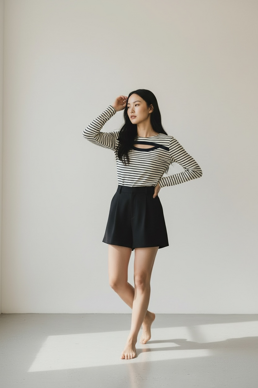 Breton Stripes Longsleeves w/ Chest Detail