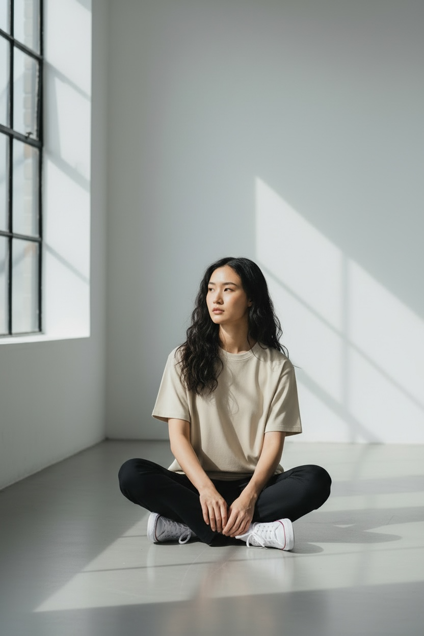 Interlock Unisex Boxy T-Shirt w/ Slit