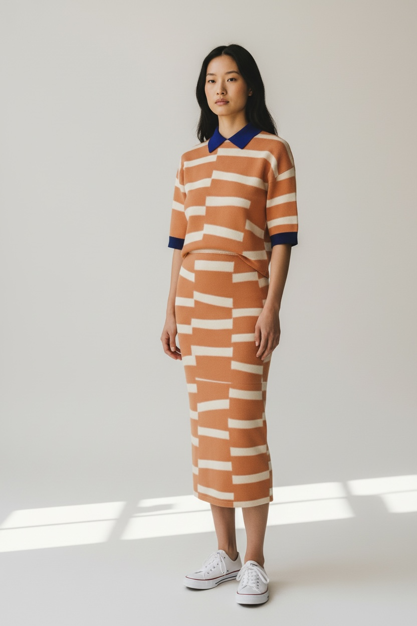 Women’s Polo Shirt w/ Contrast Ribbing