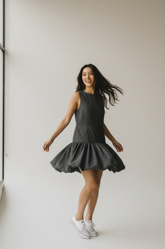 Athleisure Drop Waist Bubble Dress