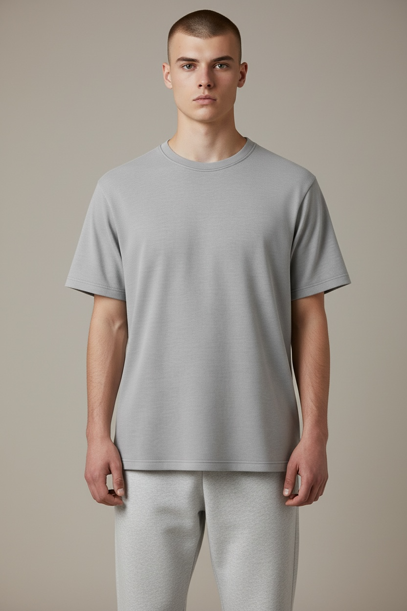 Interlock Unisex Boxy T-Shirt w/ Slit
