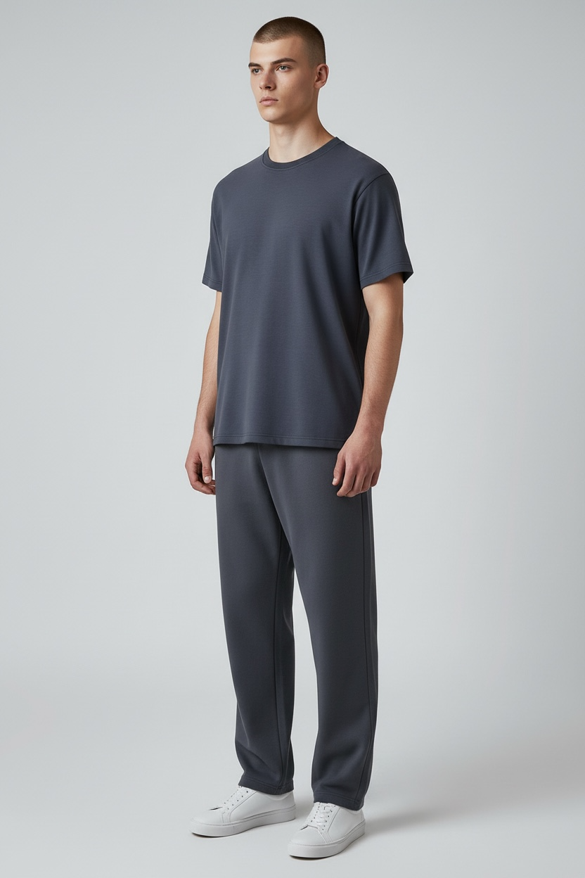 Interlock Unisex Boxy T-Shirt w/ Slit
